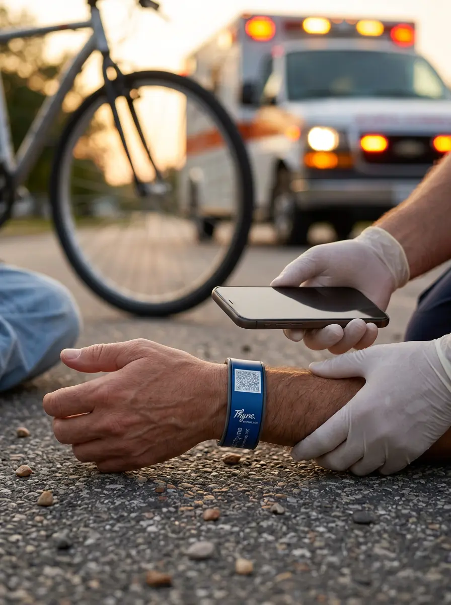 Utilizzo del codice QR e dell’NFC sul braccialetto SOS di emergenza